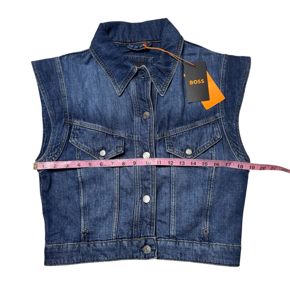 NWT BOSS Denim Vest Jacket size XS - Picture 8 of 14